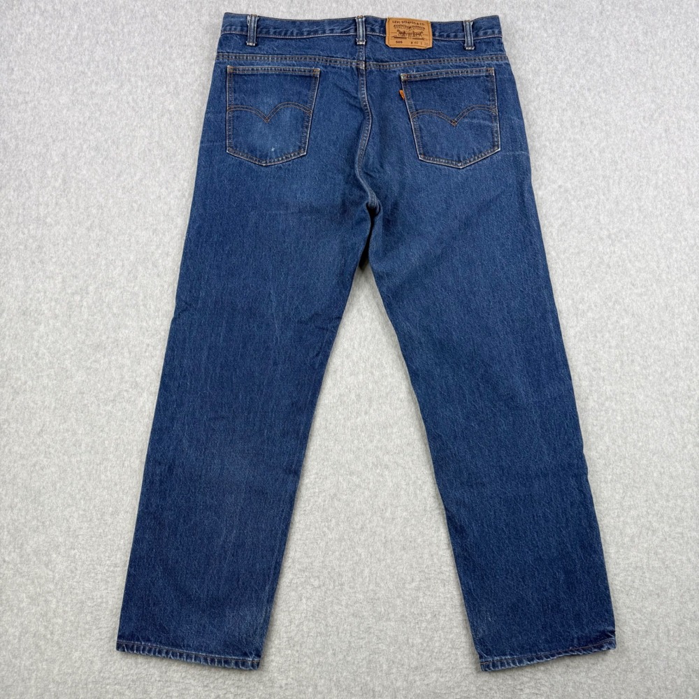 Vintage Levis Jeans Mens 40x30 Blue 505 Orange Tab Straight Leg 90s Denim